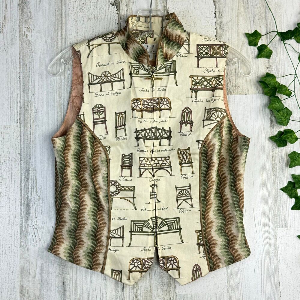 TAPP VINTAGE CHAIRS  100% COTTON VEST SIZE MEDIUM